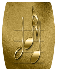 DAREC 382 GD Music Notes Gold